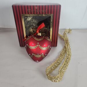 Waterford Holly Jolly Heart Christmas Ornament‎ In Box See Description